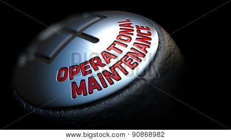 Operational Maintenance on Gear Stick with Red Text.
