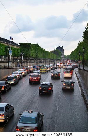 Traffic In Paris.