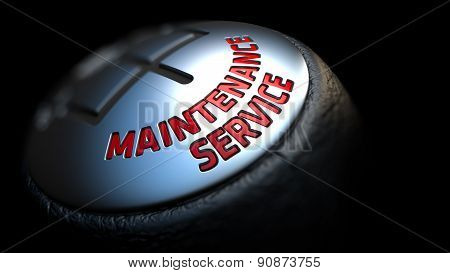 Maintenance Service on Gear Stick with Red Text.