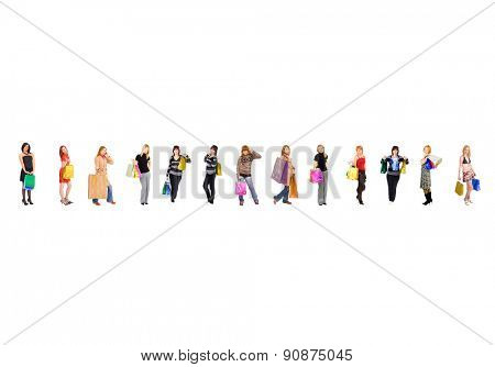 Bags Full Women Shopping 