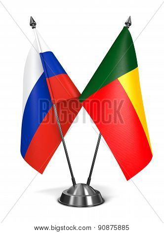 Russia and Benin - Miniature Flags.