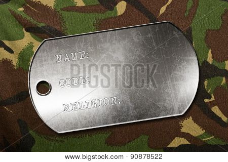 military dog tag
