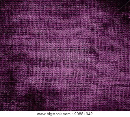 Grunge background of byzantium burlap texture