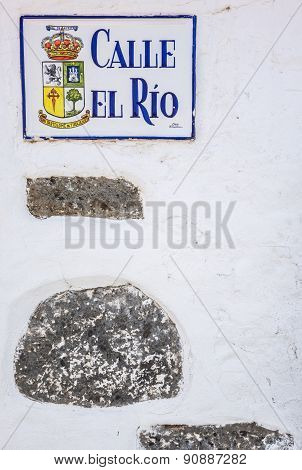 Street name plaque
