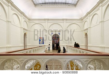 Amsterdam, Netherlands - May 6, 2015: People Visit Stedelijk Musem In Amsterdam