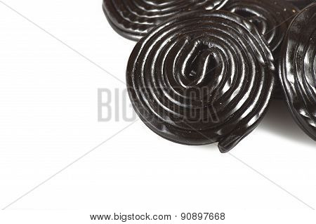 Licorice wheels candies