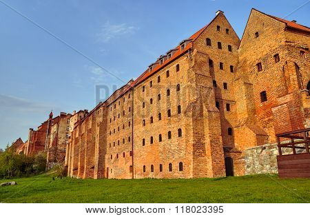 Gothic granary with brick in Grudziadz