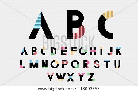 Color alphabetic fonts