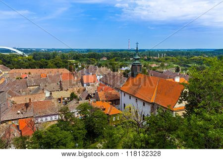 Old town in Novi Sad - Serbia - architecture travel background