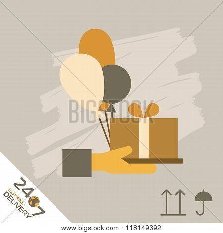 Express delivery icon. Cargo delivery. Express delivery package. Post service, order. Symbol of express delivery. Express delivery vector icon. Delivery goods, shipping service. Express delivery sign. Express delivery illustration. Delivery service icon.