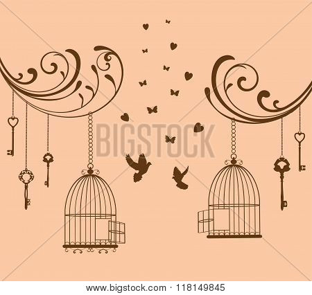 Bird Cage Vector