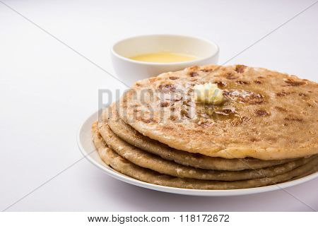 Puran poli is important sweet menu in holi festival in india, indian dessert, puran roti, indian swe