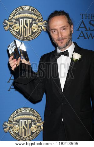 LOS ANGELES - FEB 14:  Emmanuel Lubezki at the 2016 American Society of Cinematographers Awards at the Century Plaza Hotel on February 14, 2016 in Century City, CA