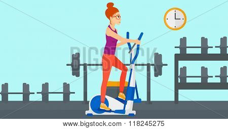 Woman making exercises.