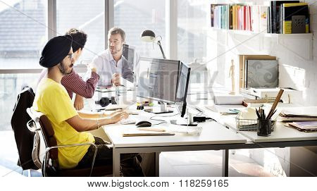 Business Team Working Workplace Office Concept
