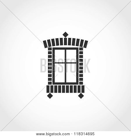 Vintage window vector icon