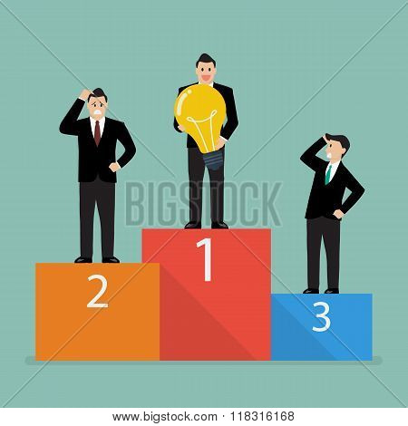 The Winner Is Businessman Who Has An Idea