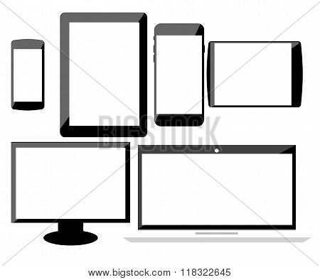 Electronic devices with blank screens