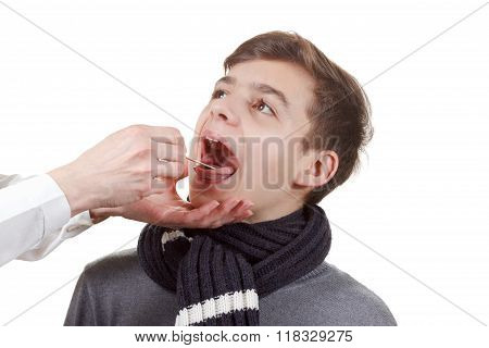 Boy Medical Exam Pharynx And Tonsils