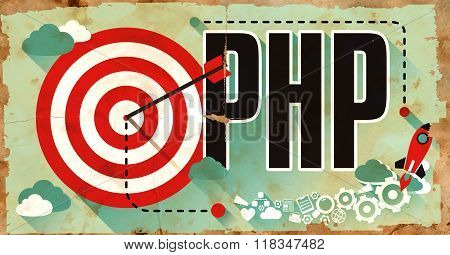 PHP on Grunge Poster.