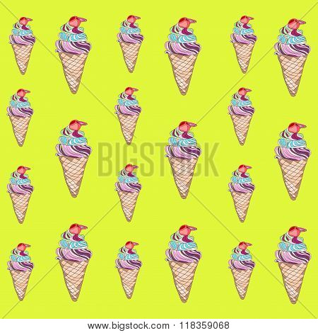 Ice Cream  Background Pattern