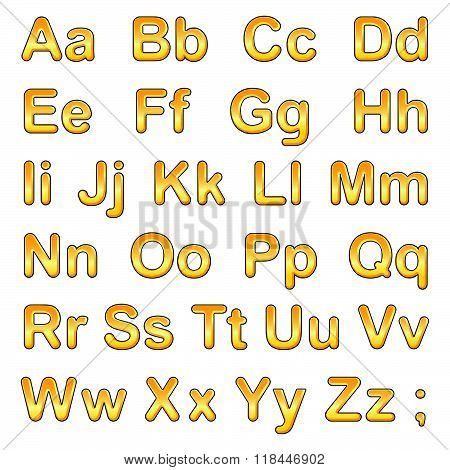Alphabet Letters On A White Background