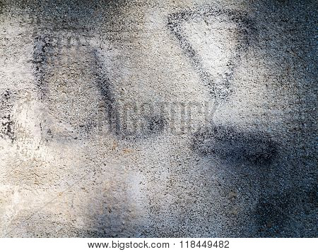Zhitomir Ukraine - February 7: Detail of graffiti on a concrete wall. Grungy concrete surface with c