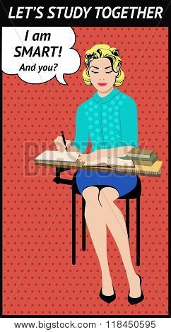 Pop art education poster study together