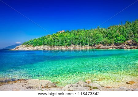 Fiskardo beach, Kefalonia island, Greece