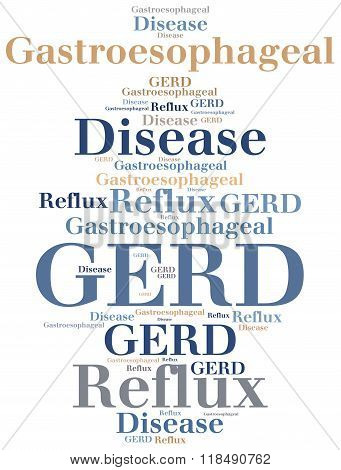 Gerd - Gastroesophageal Reflux Disease. Disease Concept.