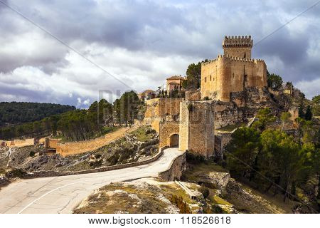 impressive medieval castle Alarcon, Spain
