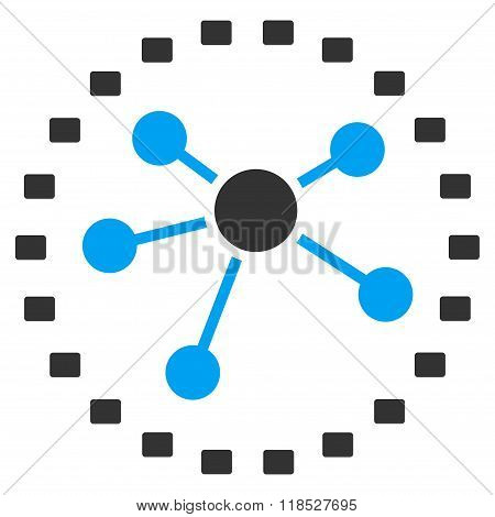 Dotted Links Diagram Glyph Icon