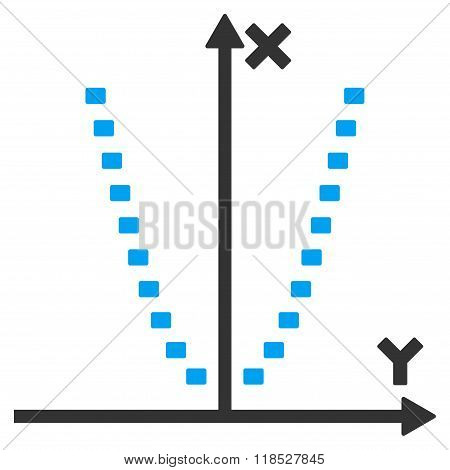 Dotted Parabola Plot Glyph Icon