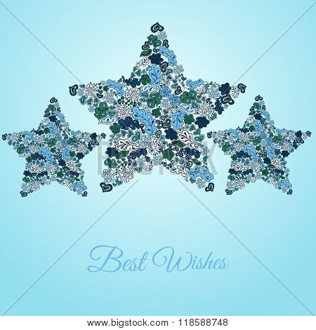 flowers stars card