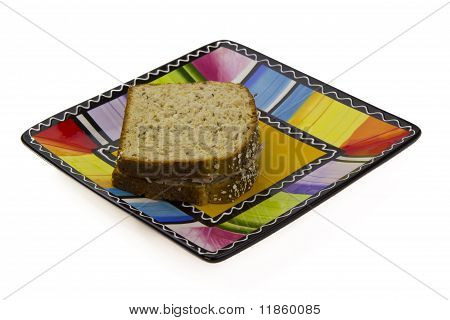 Farverige Sandwich plade