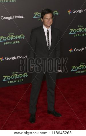 LOS ANGELES - FEB 17:  Jason Bateman at the Zootopia Premiere at the El Capitan Theater on February 17, 2016 in Los Angeles, CA