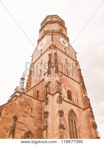 Stiftskirche Church, Stuttgart Vintage
