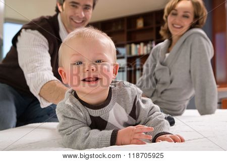 Parents and their baby