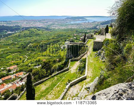 Kris fortress  City view Split Croatia