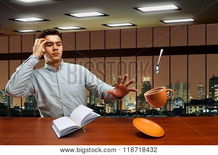 Businessman with magic