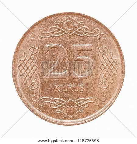 Turkish Coin Isolated Vintage