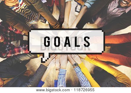 Goals Friends Aspiration Aim Hopeful Concept