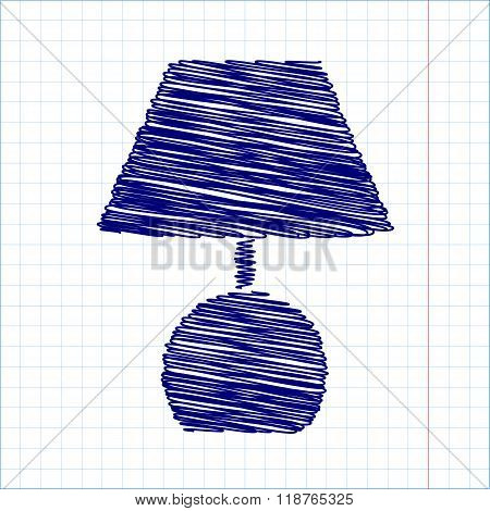 Scribble icon with pen effect