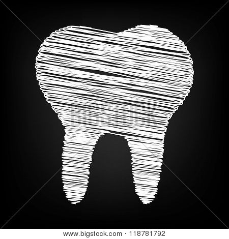 Vector icon with chalk effect