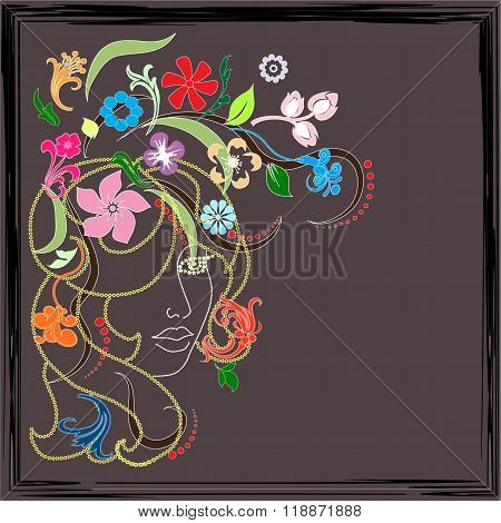 girl with flowers