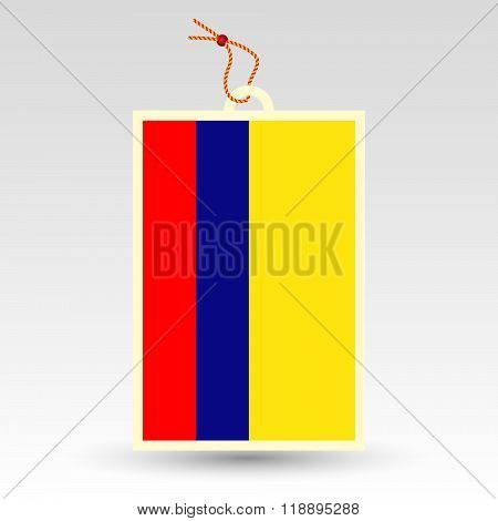 Vector Simple Colombian Price Tag - Symbol Of Made In Colombia