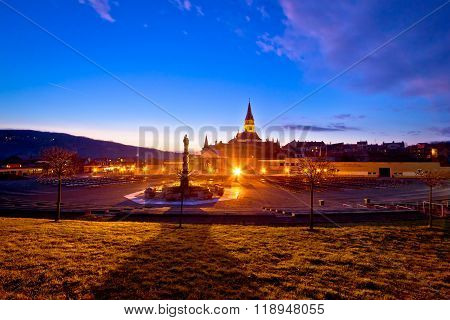 Marija Bistrica Shrine Evening View