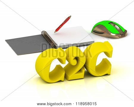 C2C  Inscription Bright Volume Letter And Textbooks And