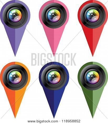 Camera icon set. Photo icon.