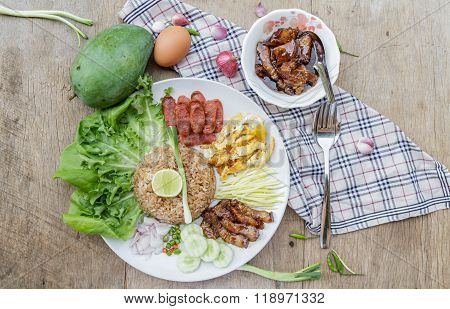Rice Mixed With Shrimp Paste